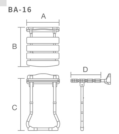 壁掛式折疊淋浴椅 BA-16