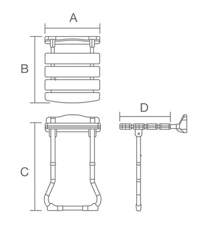 Wall-Mount Folding Shower Seat ［BA-16］